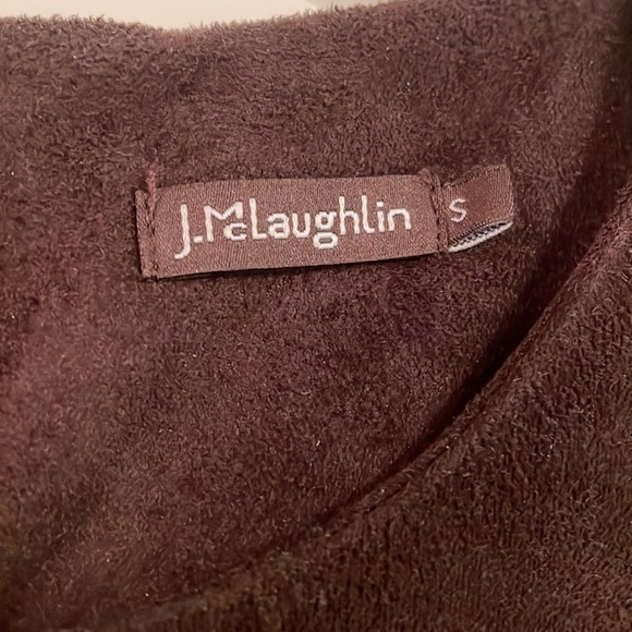 J McLaughlin Faux Suede Bell Sleeve Top, Size S - Picture 2 of 4